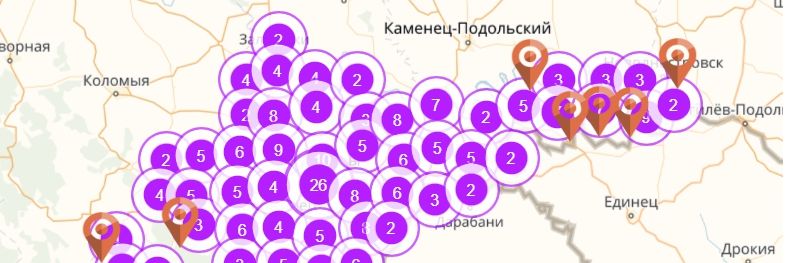Почтовые отделения на карте